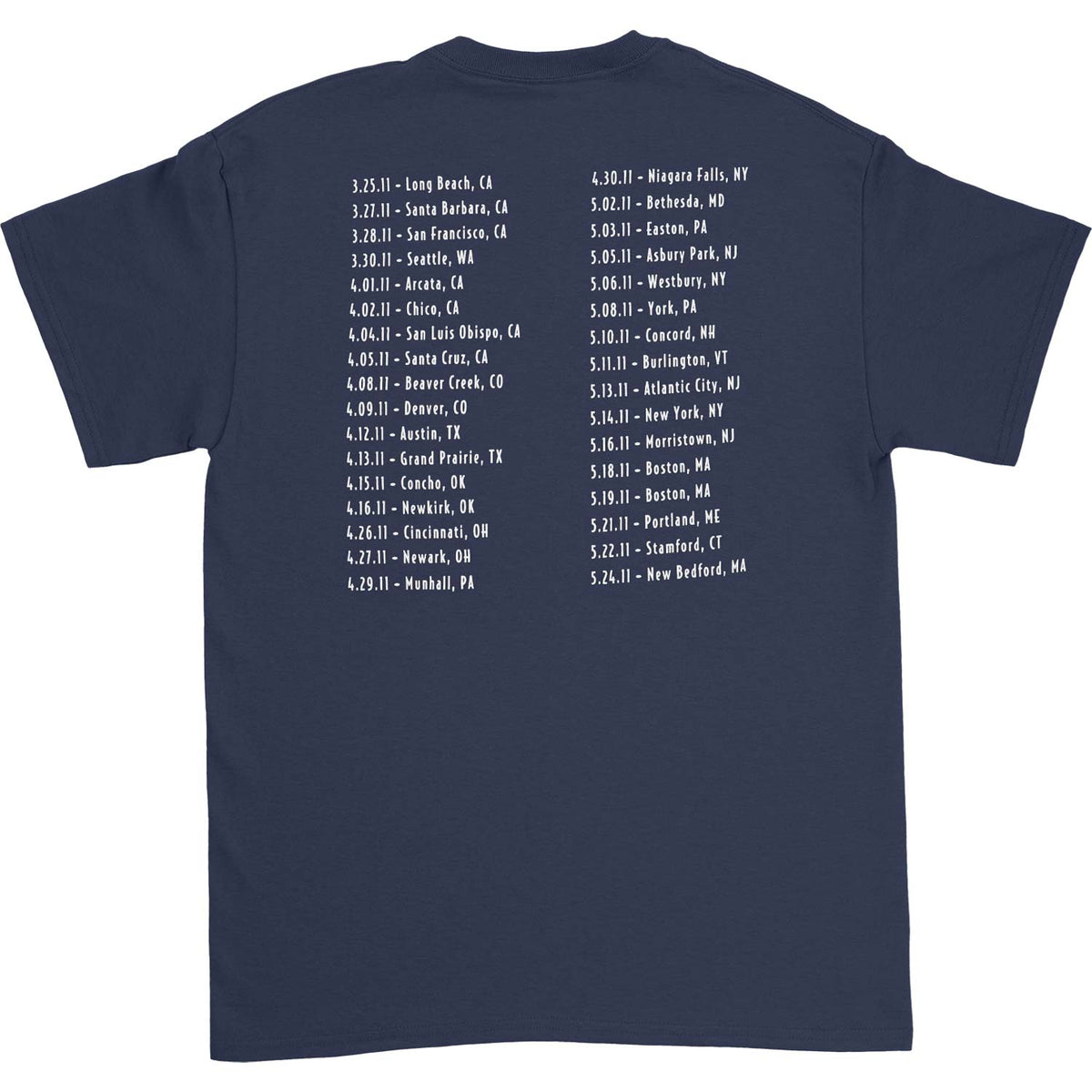 Crosby Stills Nash Young T-shirt Back