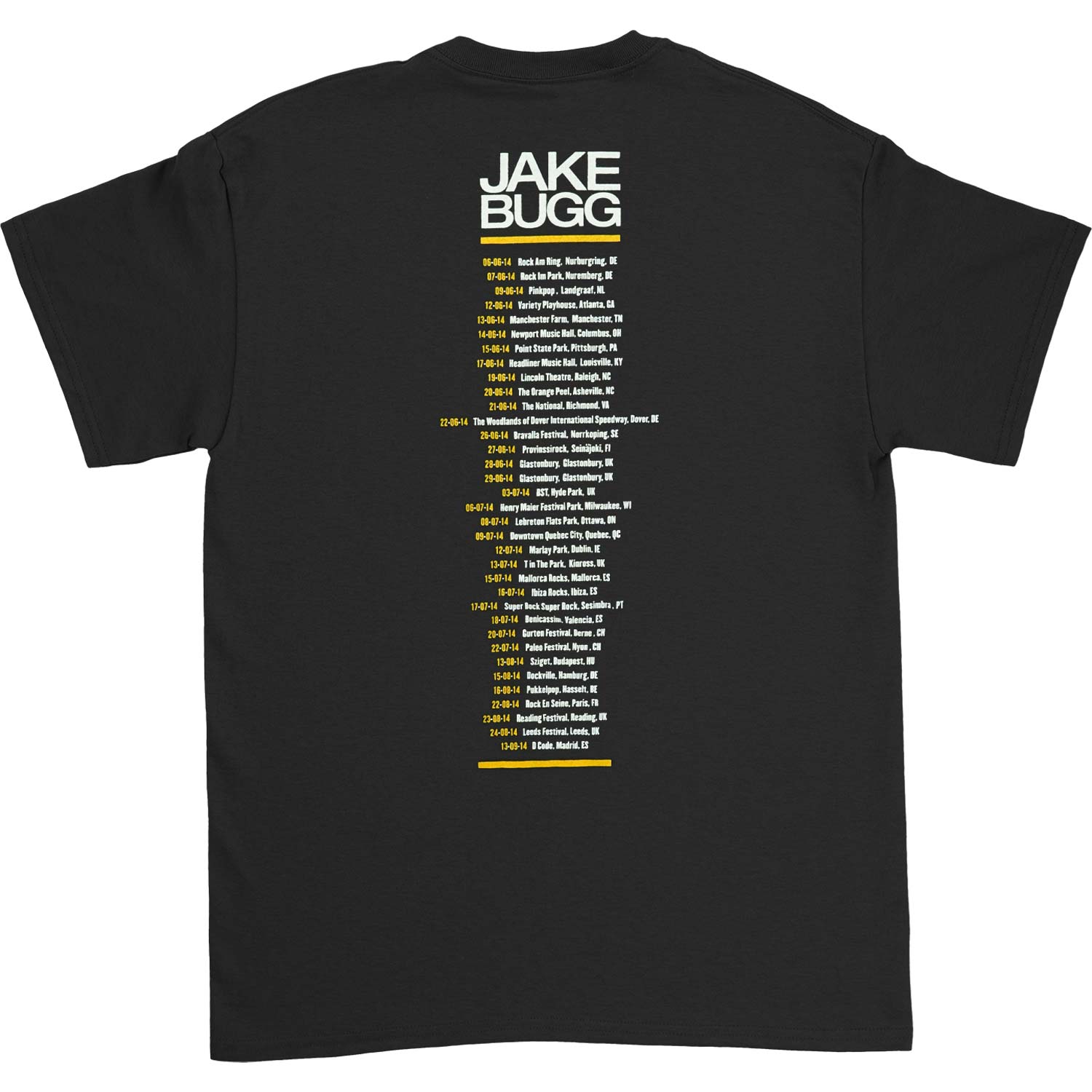 Jake Bugg T-shirt Back