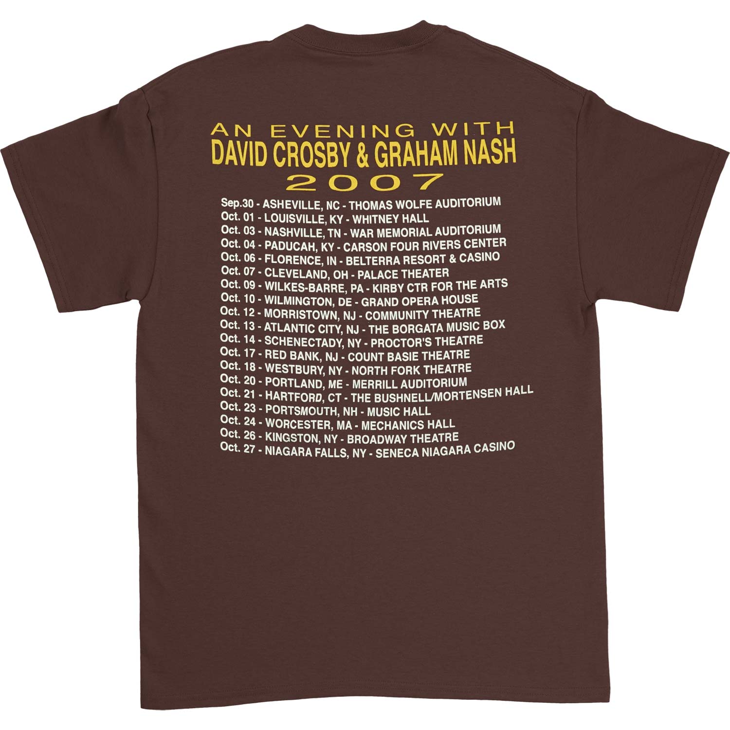 Crosby Stills Nash Young T-shirt Back