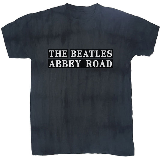 Beatles Abbey Road Sign (Dip-Dye) Tie Dye T-shirt Front