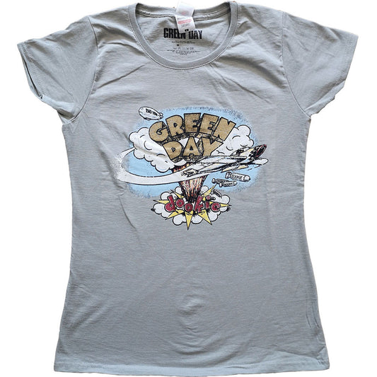 Green Day Vintage Dookie Ladies Tee Junior Top Front