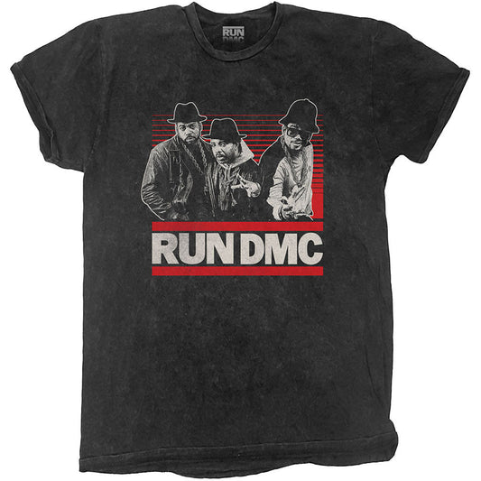 Run DMC Gradient Bars (Dip-Dye/Mineral Wash) Tie Dye T-shirt Front