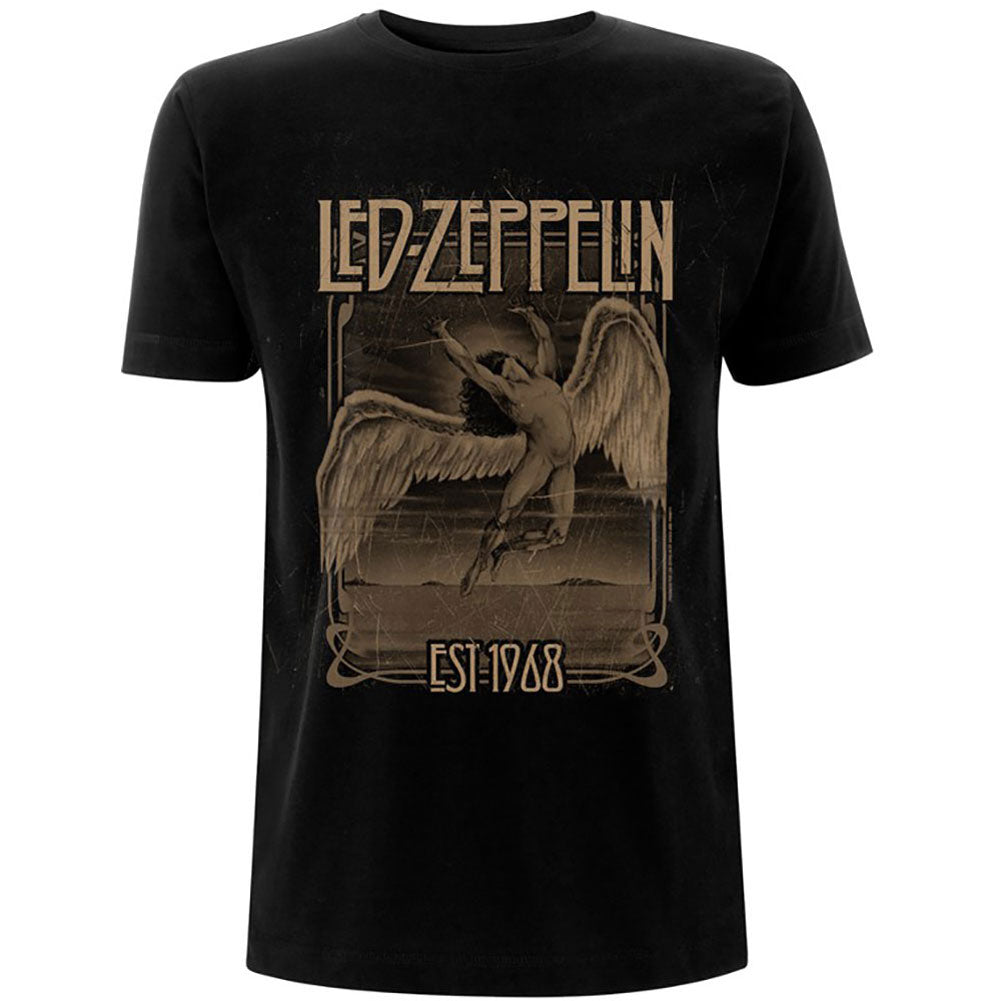Led Zeppelin Faded Falling Slim Fit T-shirt Front