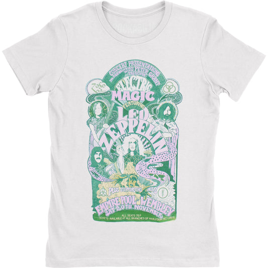 Led Zeppelin Electric Magic Ladies T-Shirt Junior Top Front