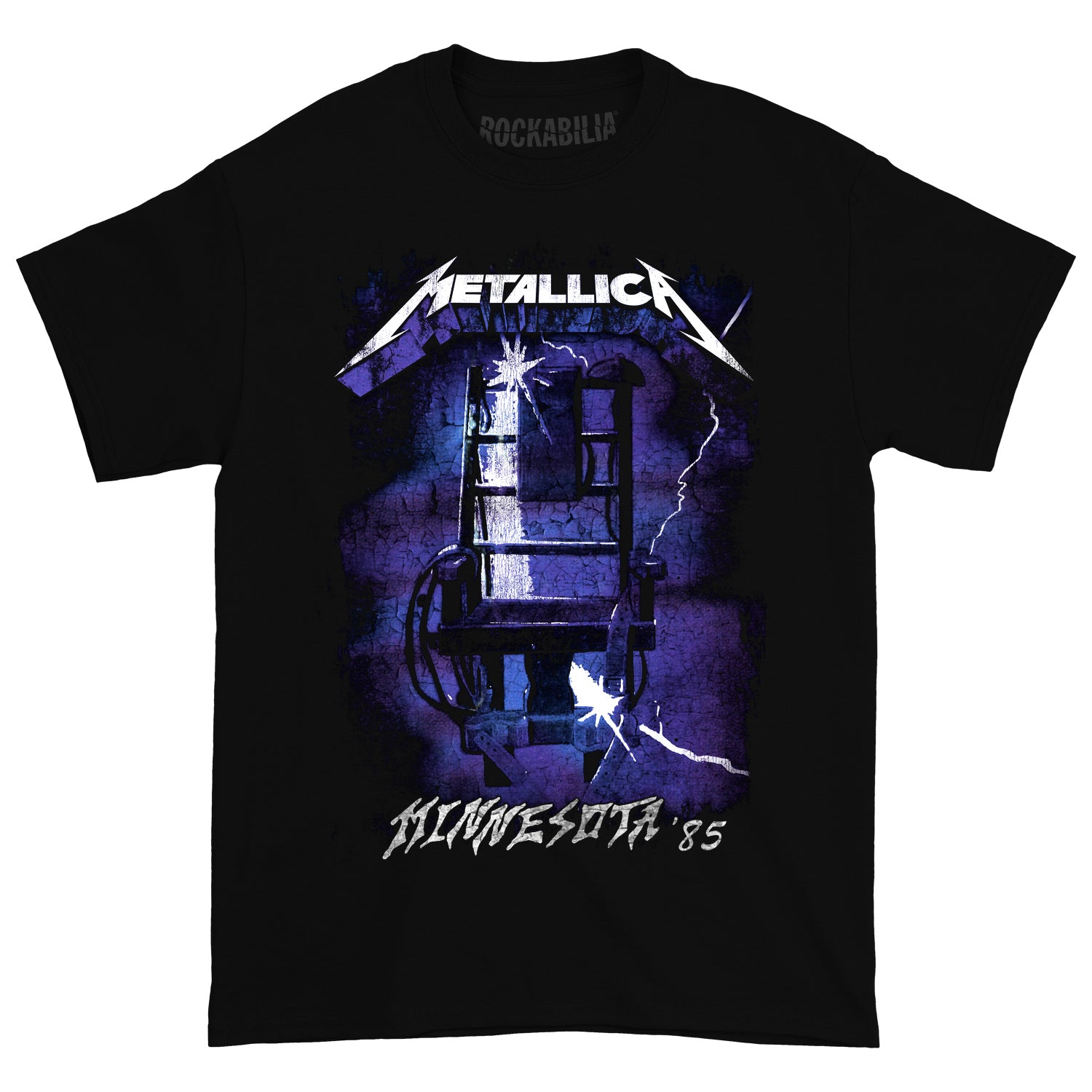 Metallica Minnesota 85 Black Tee T-shirt Front