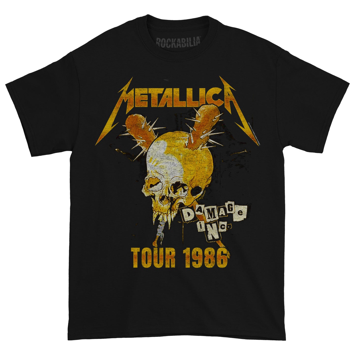 Metallica Orpheum 86 Black Heavy Tee T-shirt Front