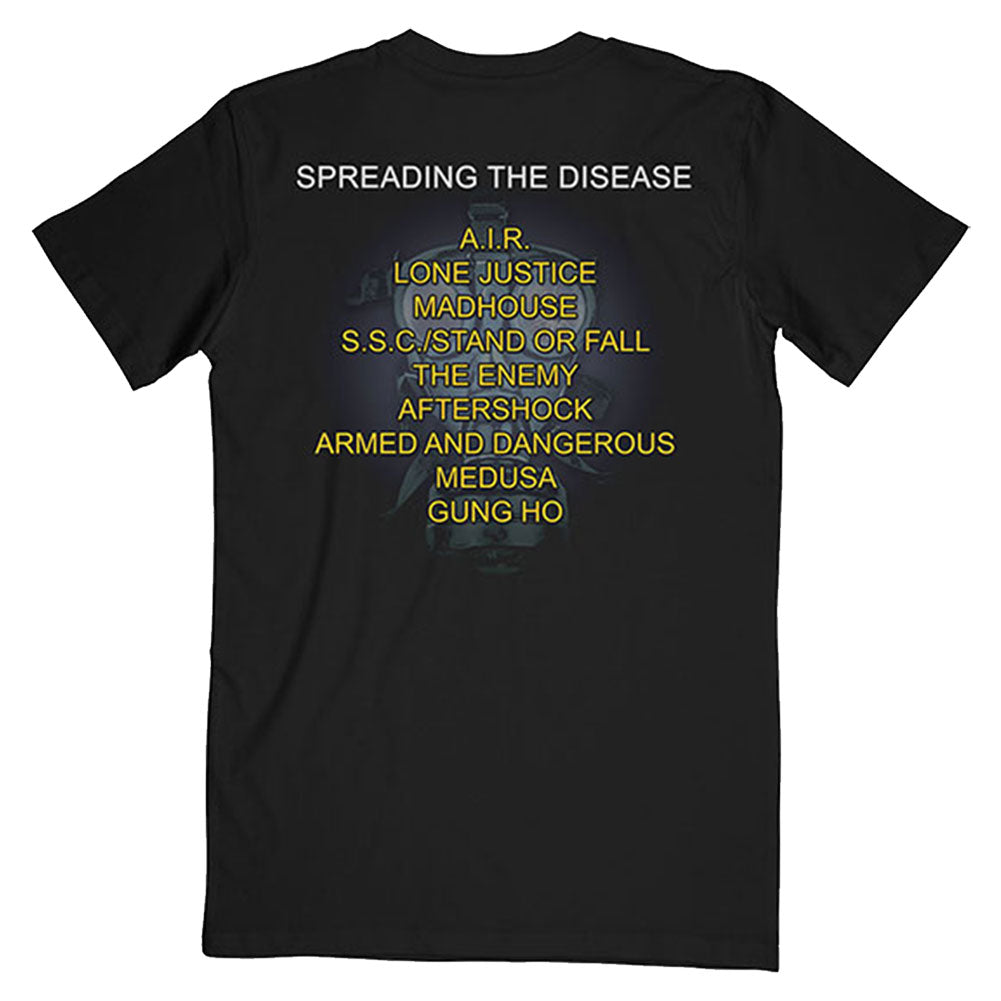 Anthrax Spreading The Disease Track list (Back Print) Slim Fit T-shirt Back
