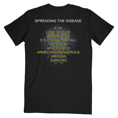 Anthrax Spreading The Disease Track list (Back Print) Slim Fit T-shirt Back