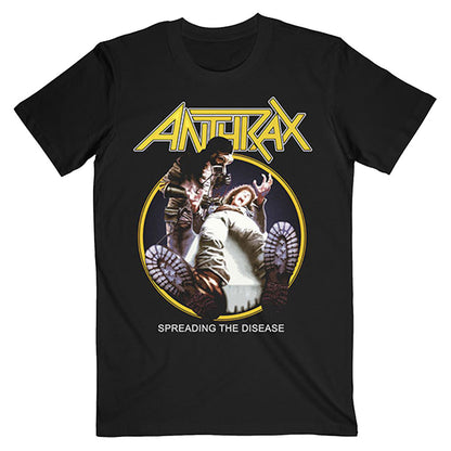 Anthrax Spreading The Disease Track list (Back Print) Slim Fit T-shirt Front