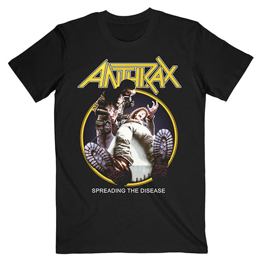 Anthrax Spreading The Disease Track list (Back Print) Slim Fit T-shirt Front