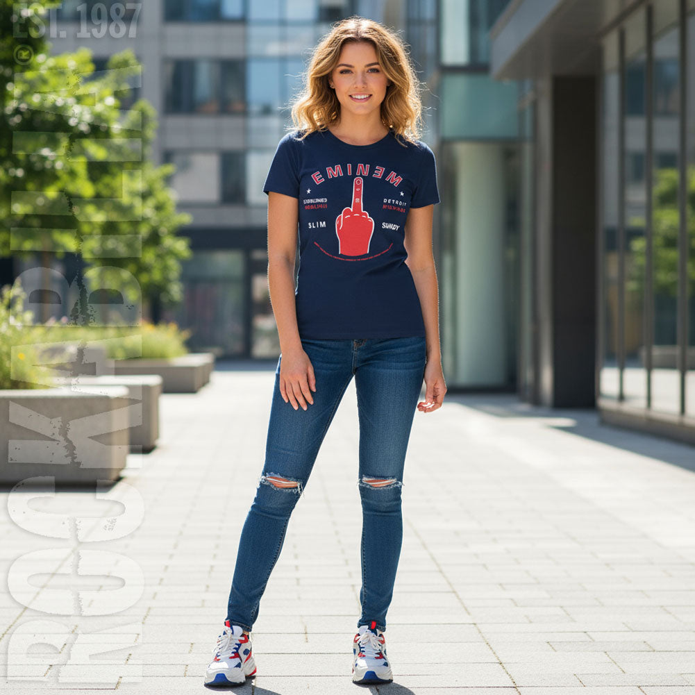 Detroit Finger Ladies T-Shirt Junior Top