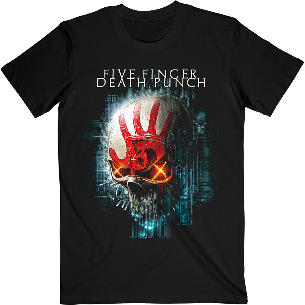 Five Finger Death Punch Interface Skull Slim Fit T-shirt Front