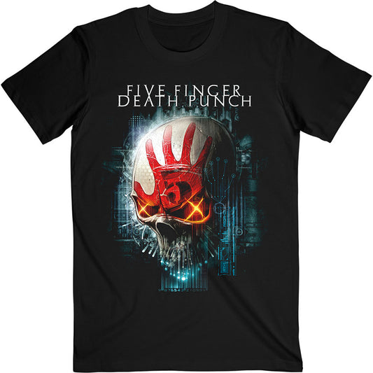 Five Finger Death Punch Interface Skull Slim Fit T-shirt Front