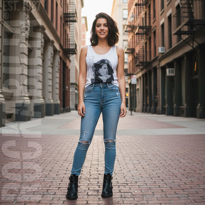 Gloria Trevi Face Portrait Crop Top Womens Tank