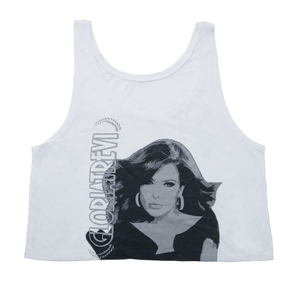 Gloria Trevi Face Portrait Crop Top Womens Tank