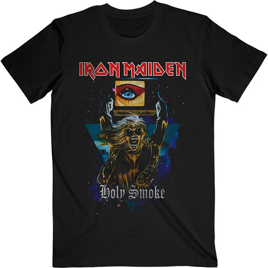 Iron Maiden Holy Smoke Space Triangle Slim Fit T-shirt Front