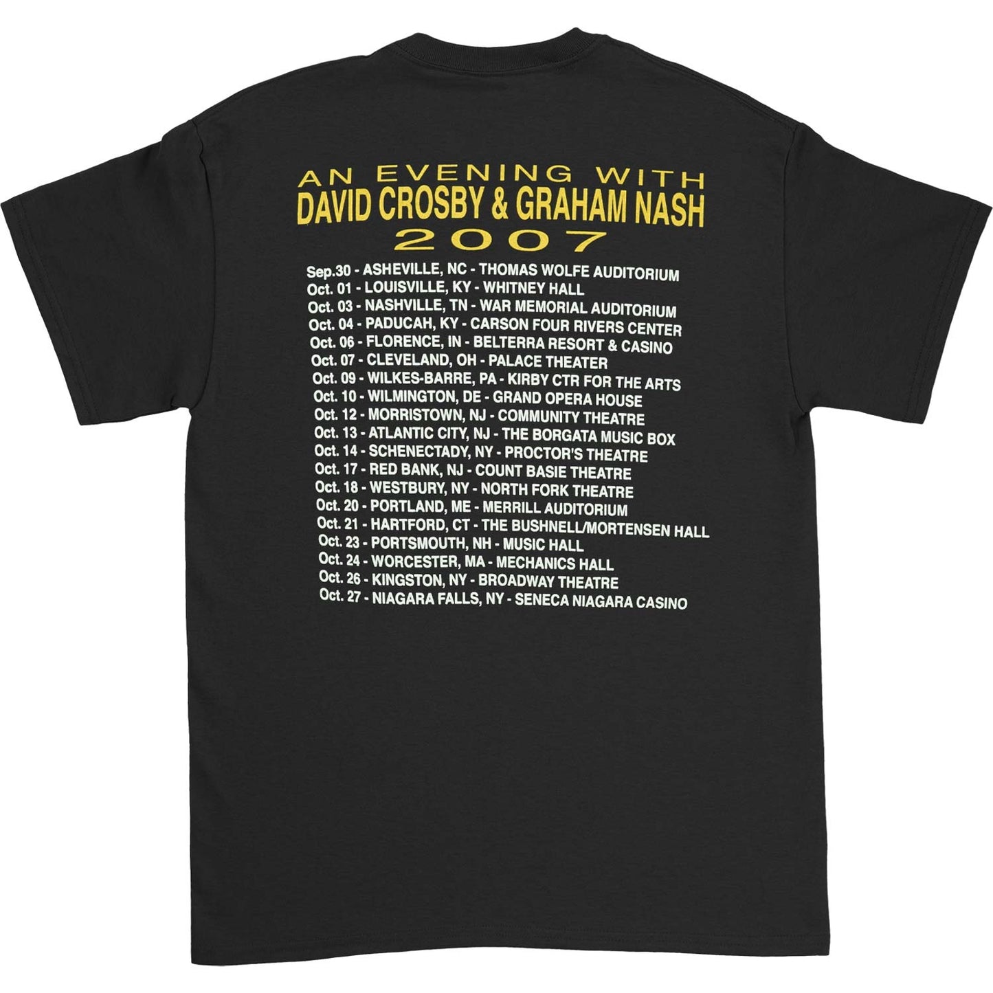 Crosby Stills Nash Young T-shirt Back