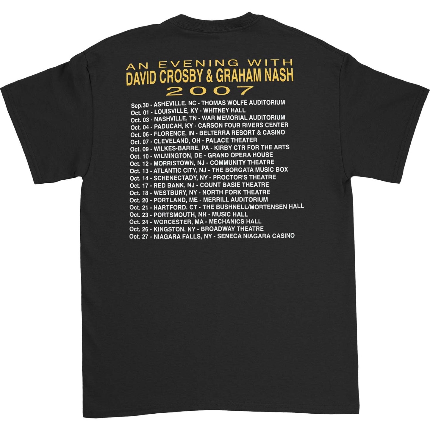 Crosby Stills Nash Young T-shirt Back