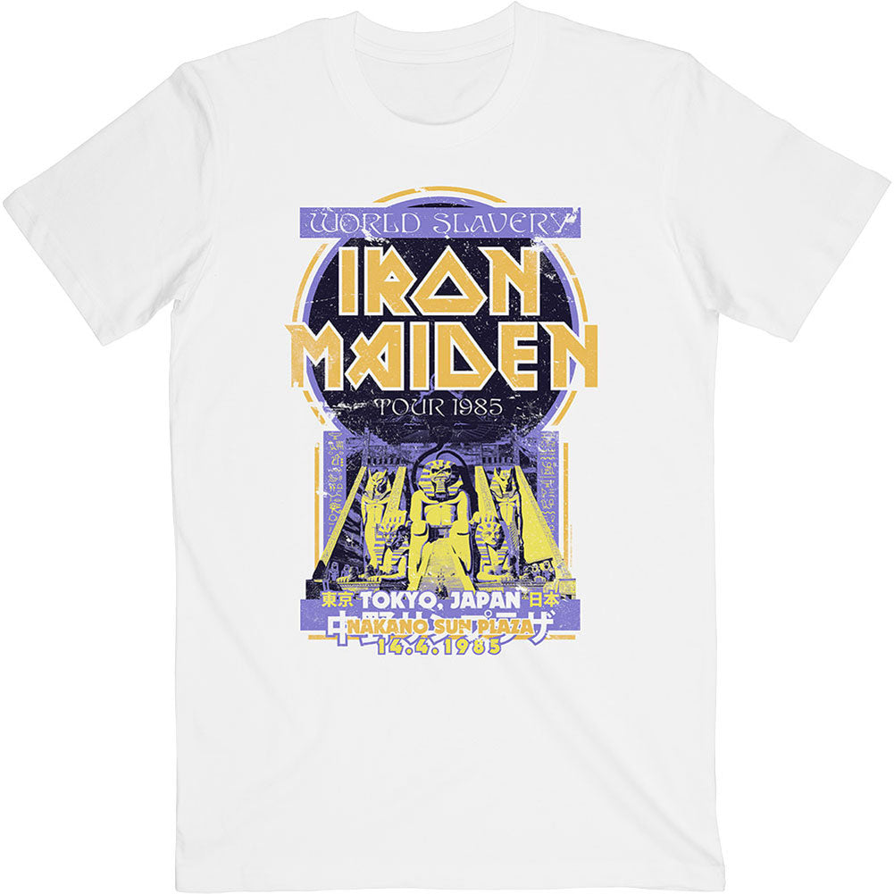 Iron Maiden Powerslave Japan Flyer Slim Fit T-shirt Front