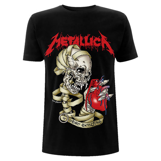 Metallica Heart Explosive (Back Print) Slim Fit T-shirt Front