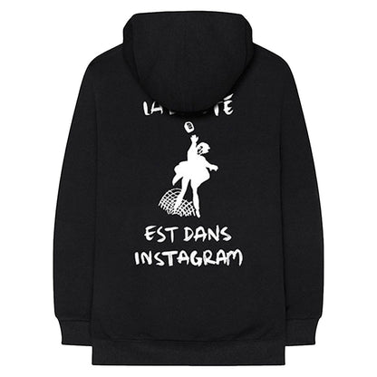 1975 ABIIOR Est Dans Instagram (Back Print) Hooded Sweatshirt Back
