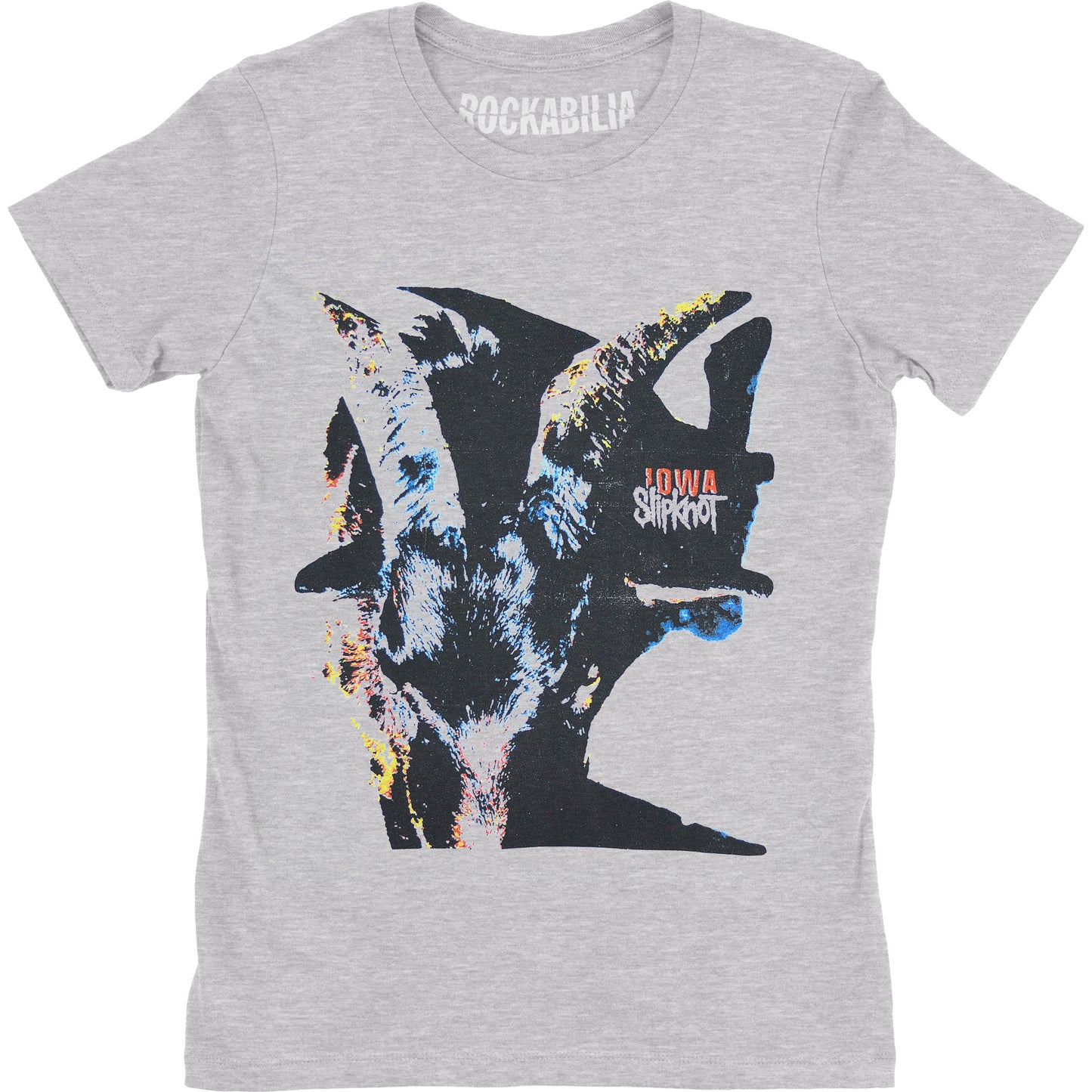 Slipknot Iowa Goat Shadow (Back Print) Ladies T-Shirt Junior Top Front