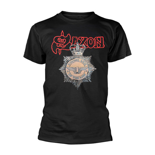Saxon Strong Arm Of The Law T-shirt Front
