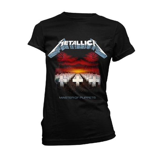 Metallica Master Of Puppets Tracks (black) Womens T-shirt Front