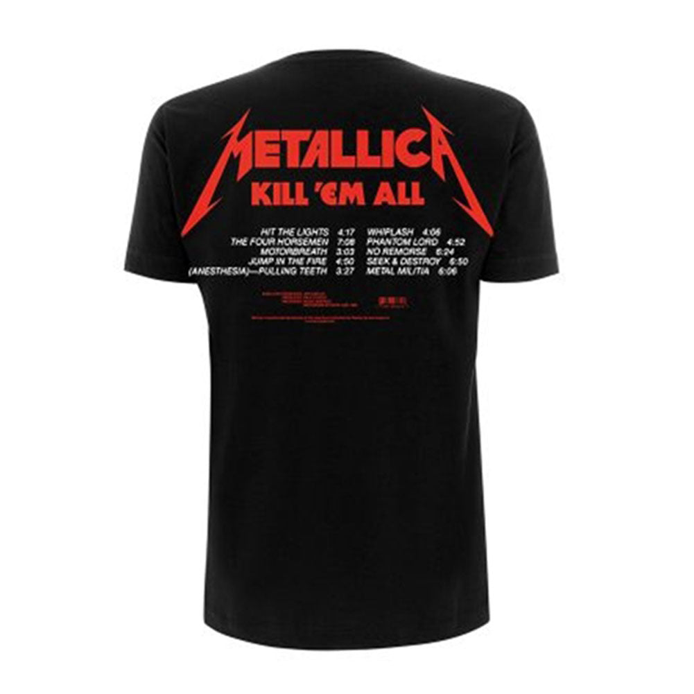 Metallica Kill Em All Tracks T-shirt Back