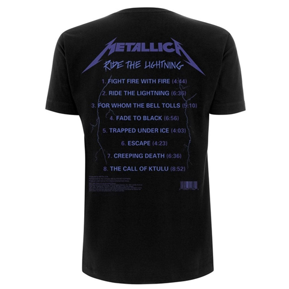Metallica Ride The Lightning Tracks T-shirt Back