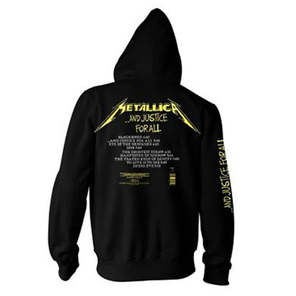 Metallica And Justice For All Tracks Hooded Sweatshirt Back