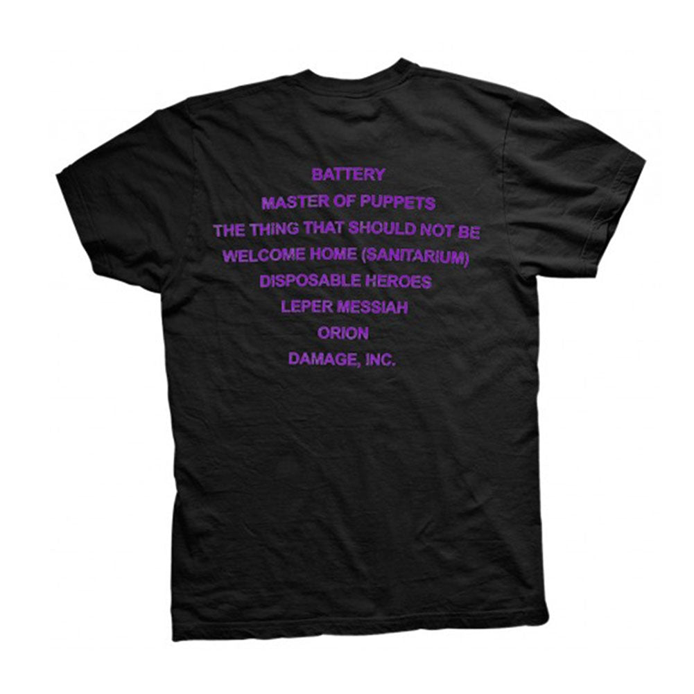 Metallica Master Of Puppets Tracks T-shirt Back