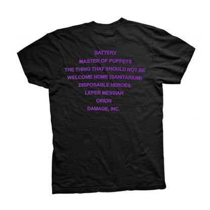 Metallica Master Of Puppets Tracks T-shirt Back