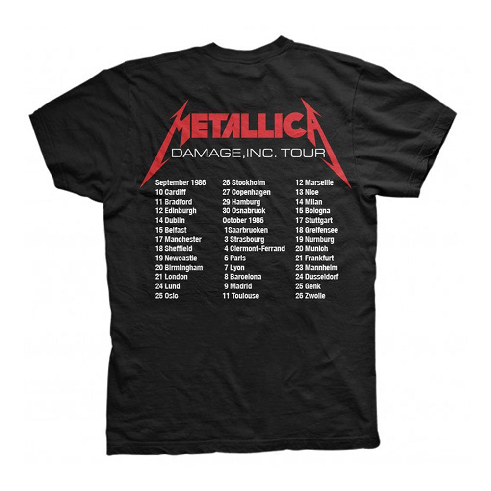 Metallica Mop European Tour 86' T-shirt Back