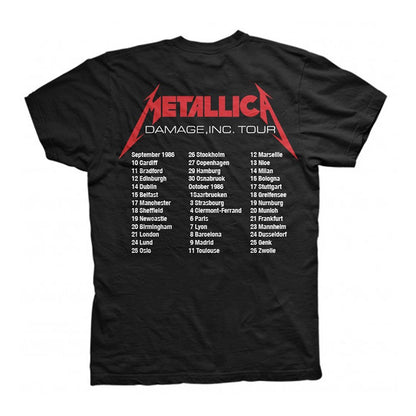 Metallica Mop European Tour 86' T-shirt Back