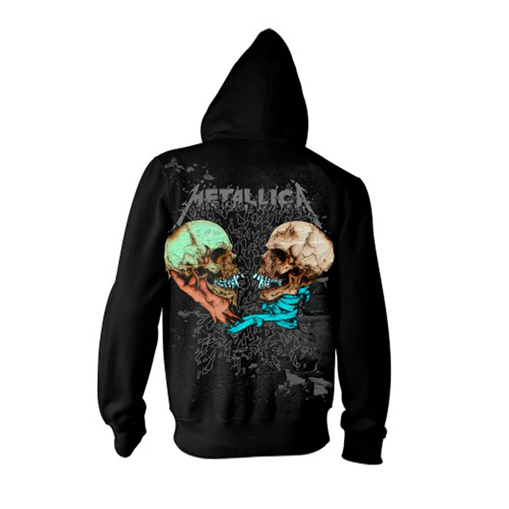 Metallica Sad But True Zippered Hooded Sweatshirt Back