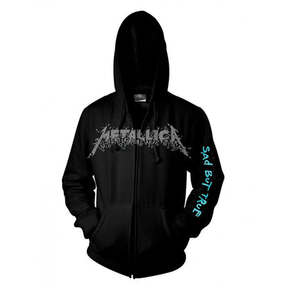 Metallica Sad But True Zippered Hooded Sweatshirt Front