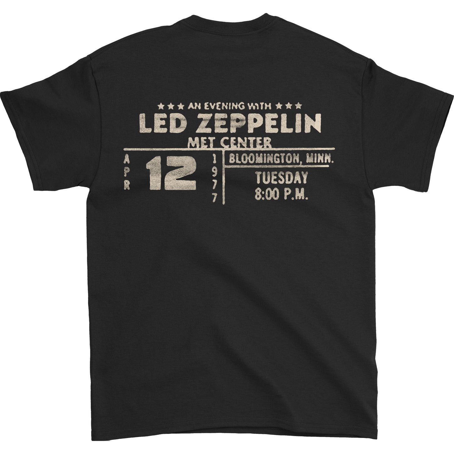 Led Zeppelin Minnesota Event Black T (Rockabilia Exclusive) T-shirt Back