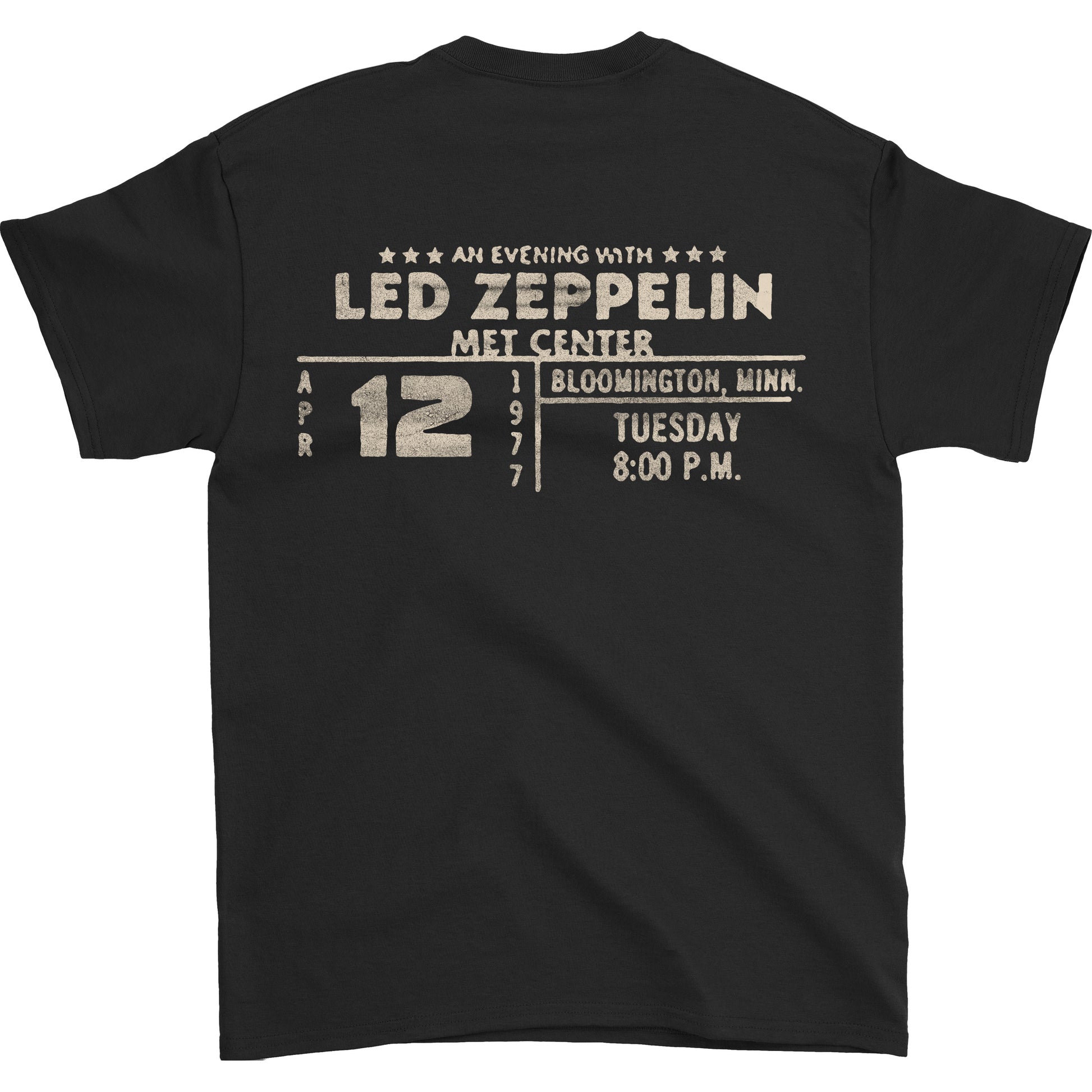 Led Zeppelin Minnesota Event Black T (Rockabilia Exclusive) T-shirt Back
