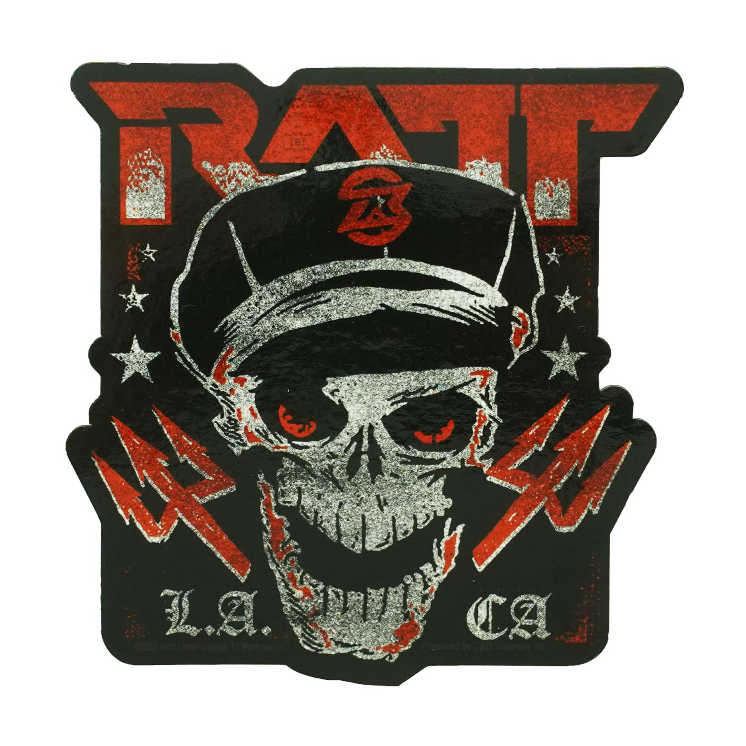 Ratt Skull Sticker Front