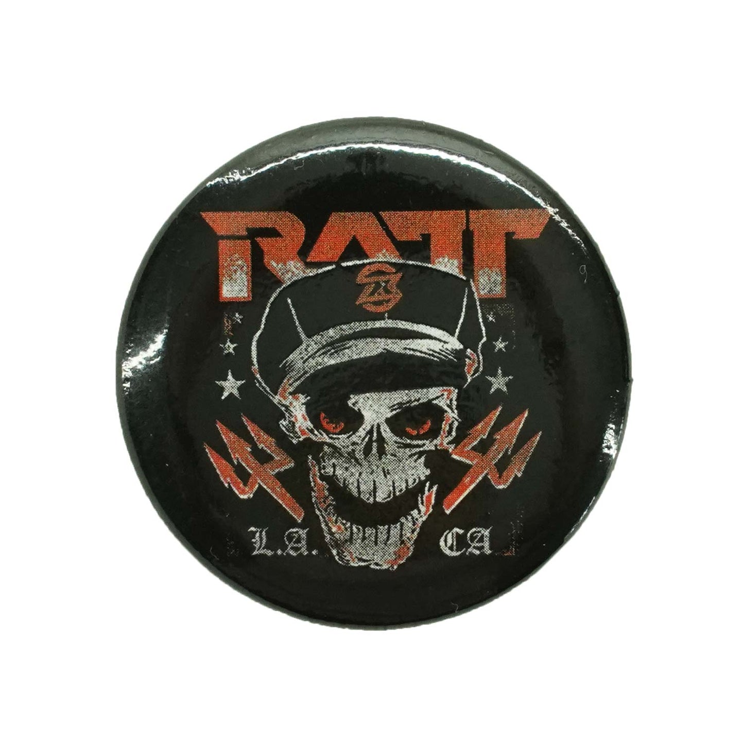 Ratt skull 1.25 Inch Button Front