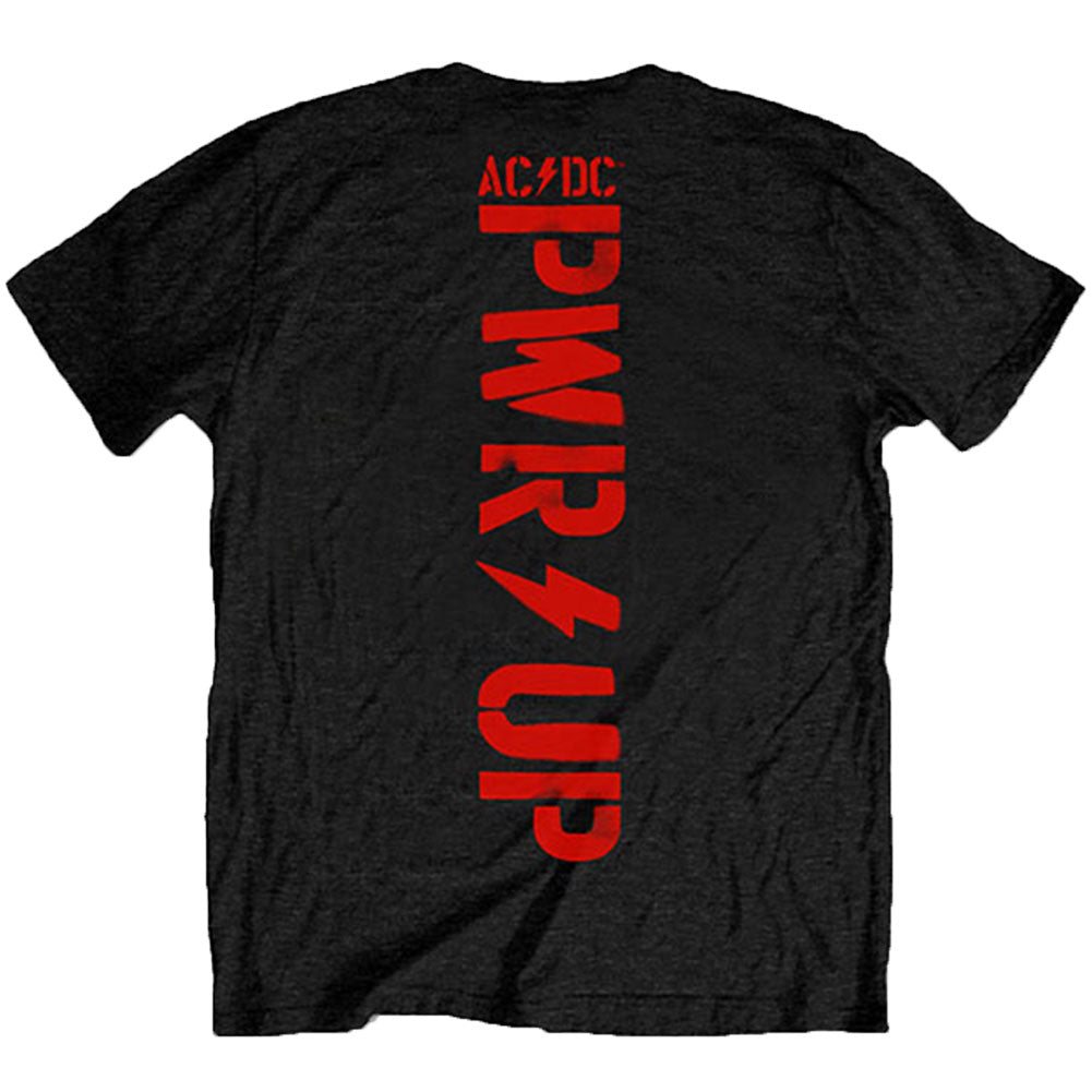 AC/DC Angus Finger Horns (Back Print) Slim Fit T-shirt Back