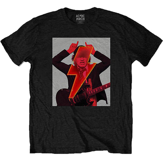 AC/DC Angus Finger Horns (Back Print) Slim Fit T-shirt Front