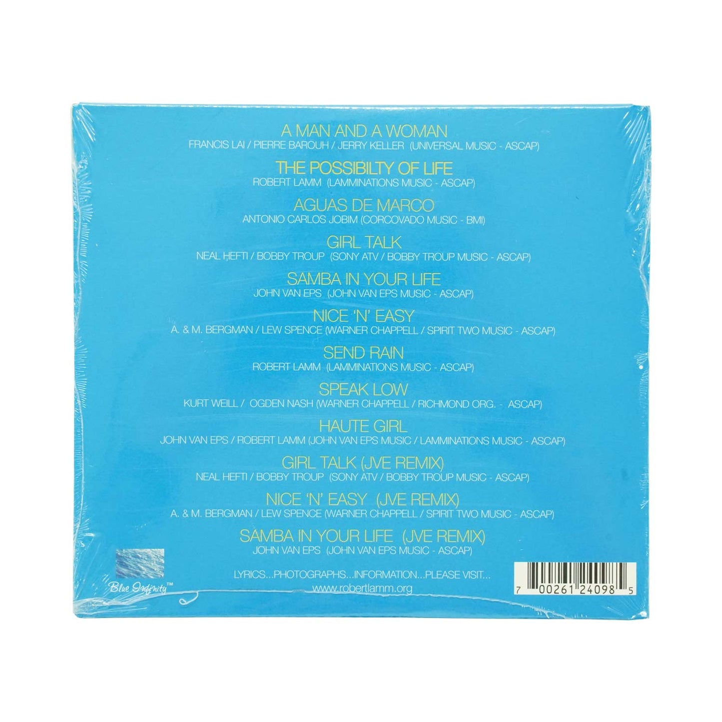 Robert Lamm the bossa project CD Back