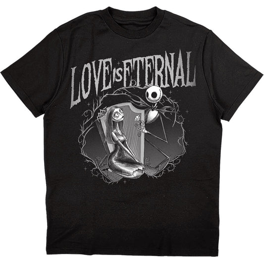 Nightmare Before Christmas Jack & Sally Love Is Eternal Slim Fit T-shirt Front