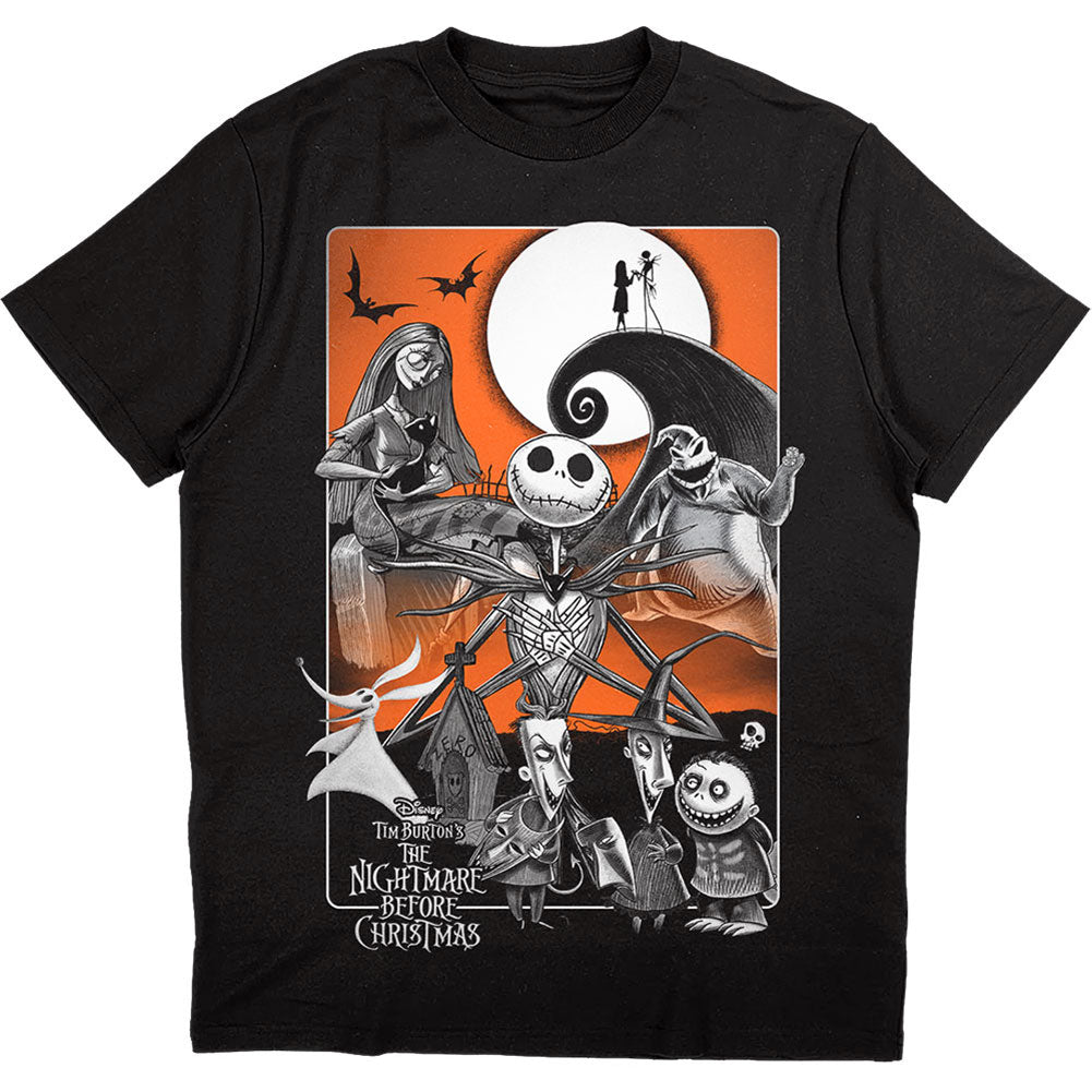 Nightmare Before Christmas Orange Moon Slim Fit T-shirt Front