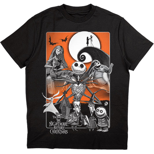 Nightmare Before Christmas Orange Moon Slim Fit T-shirt Front