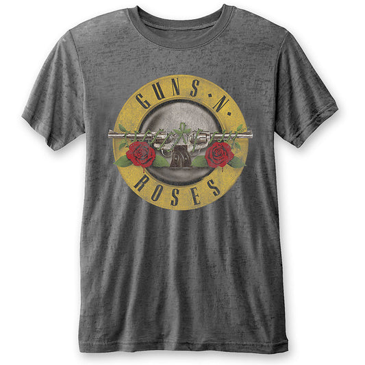 Guns N Roses Classic Logo Burn Out T-Shirt Vintage T-shirt Front
