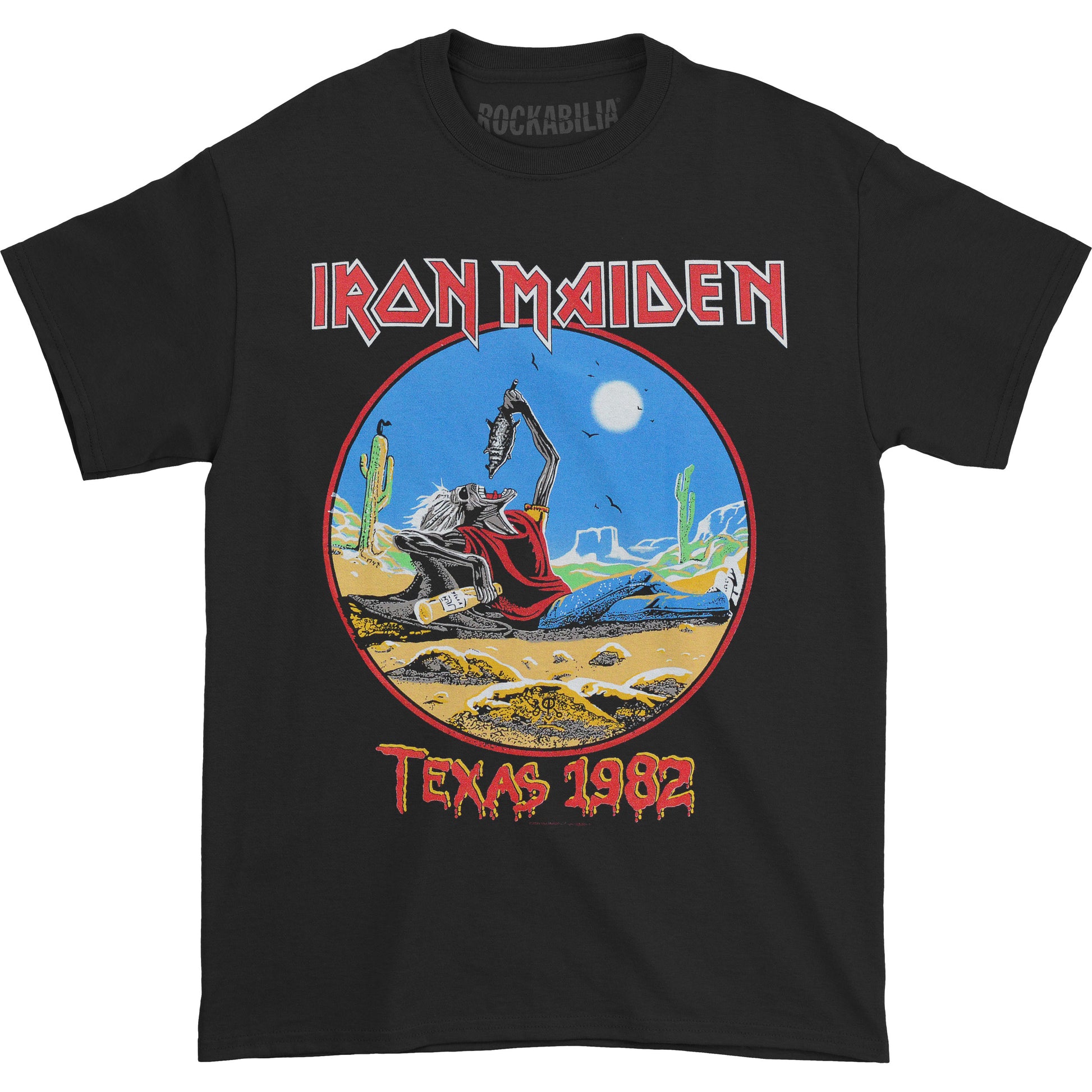 Iron Maiden The Beast Tames Texas (Back Print) Slim Fit T-shirt Front