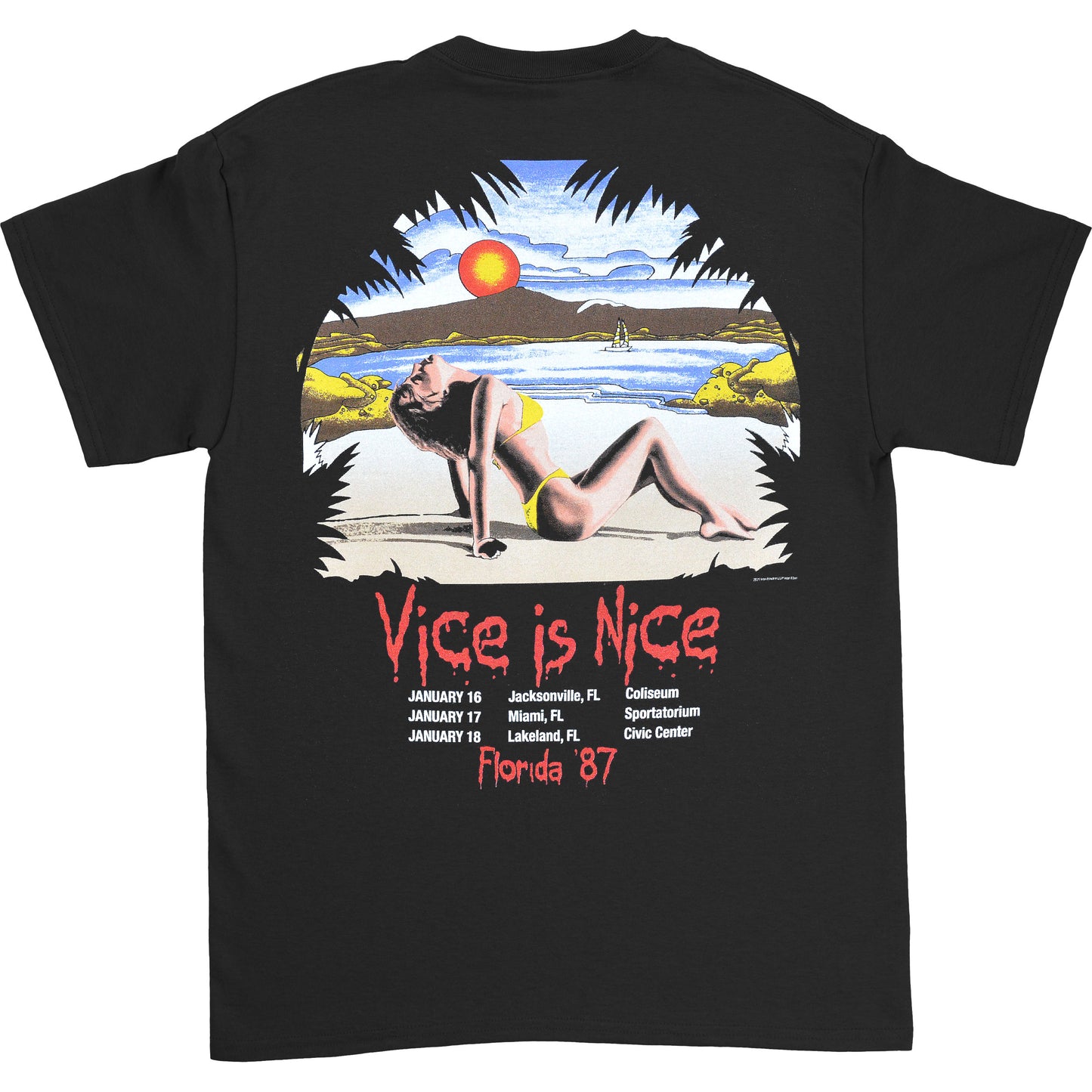 Iron Maiden Vice Is Nice (Back Print) Slim Fit T-shirt Back